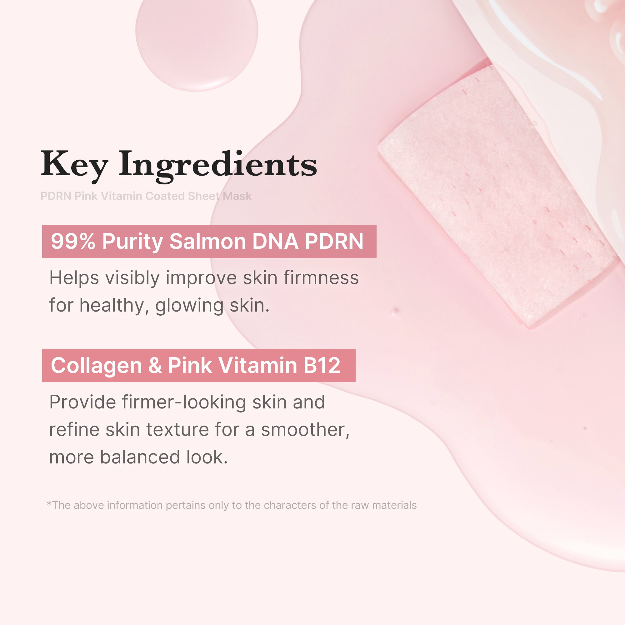 máscara de folha de revestimento pdrn pink vita