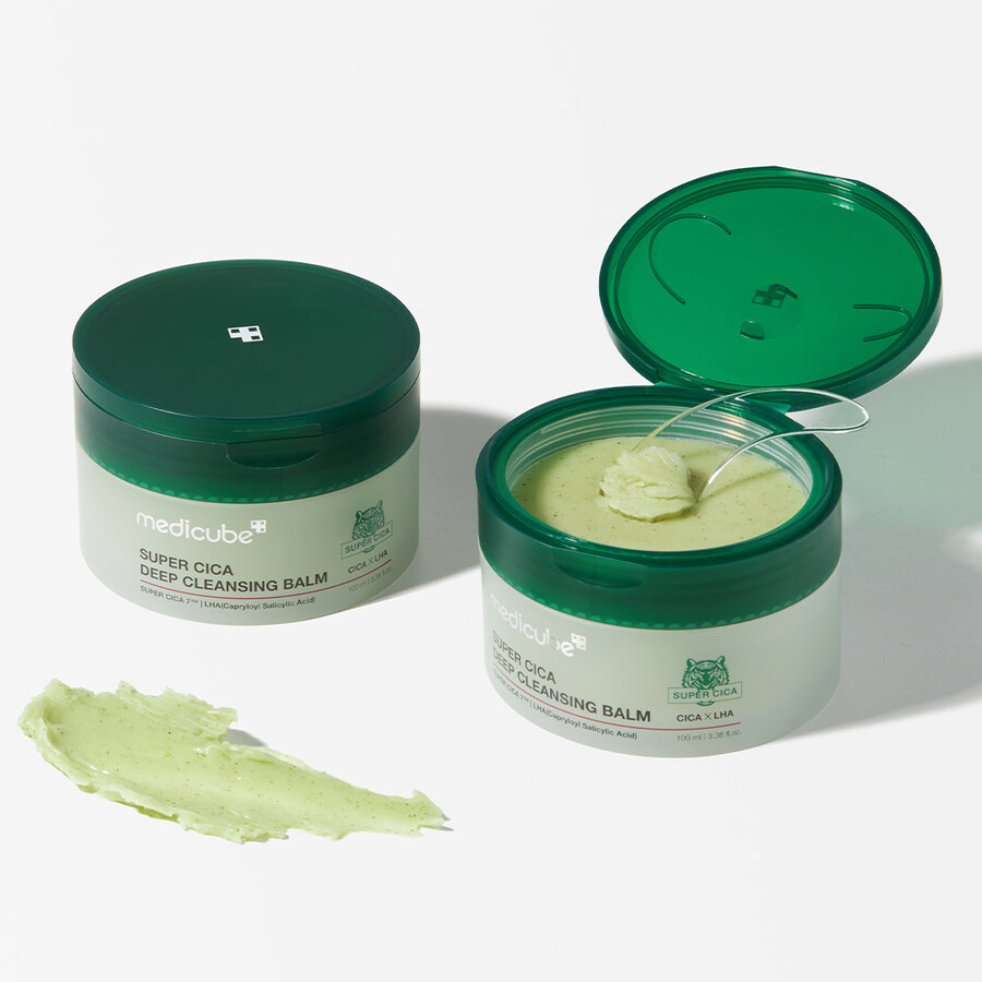 bálsamo de limpeza esfoliante medicube super cica