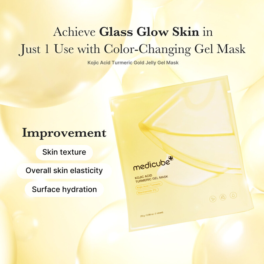 máscara de gel medicube kojic acid turmeric gold jelly