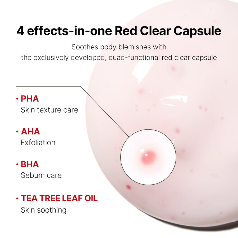 loção corporal em cápsulas medicube vermelhas e transparentes