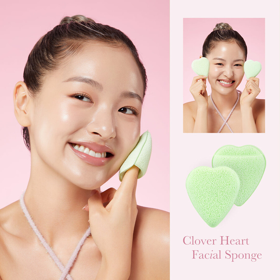esponja facial medicube clover heart